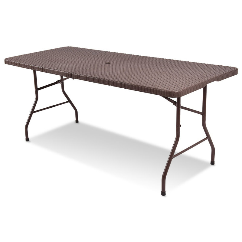 Wayzata 6 FT Outdoor Folding Camping Table With Steel Frame