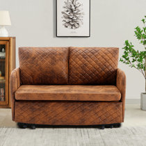 Click-Clack Sofa Bed Convertible in Delux Khaki Microfiber