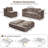 Boneless 80" King-Size Sleeper Sofa Bed Compression Convertible Couch Bed with Blanket-1956771034