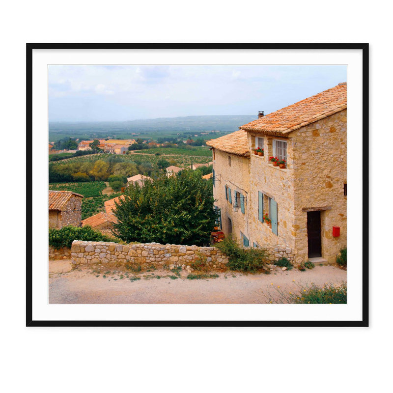 " Provence Landscape " , 29.5" H x 35.5" W, Black