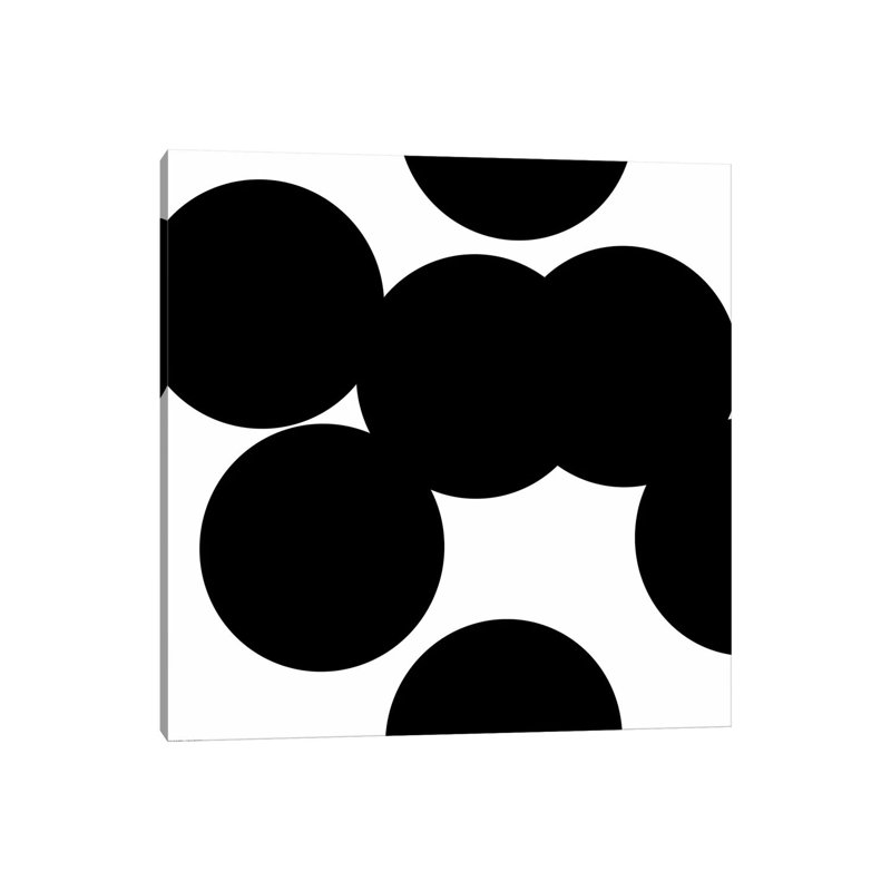 Black Circles by Art Mirano - Wrapped Canvas Print, 93.98cm H x 93.98cm W x 1.905cm W