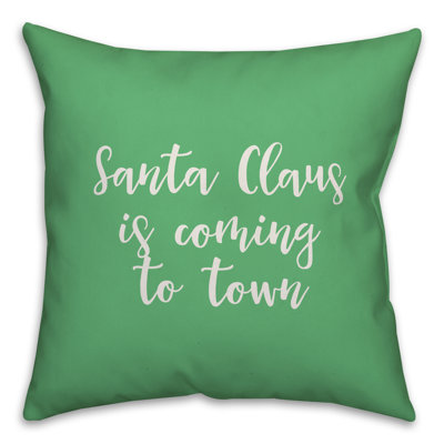 Coussin décoratif Le Père Noël arrive en ville