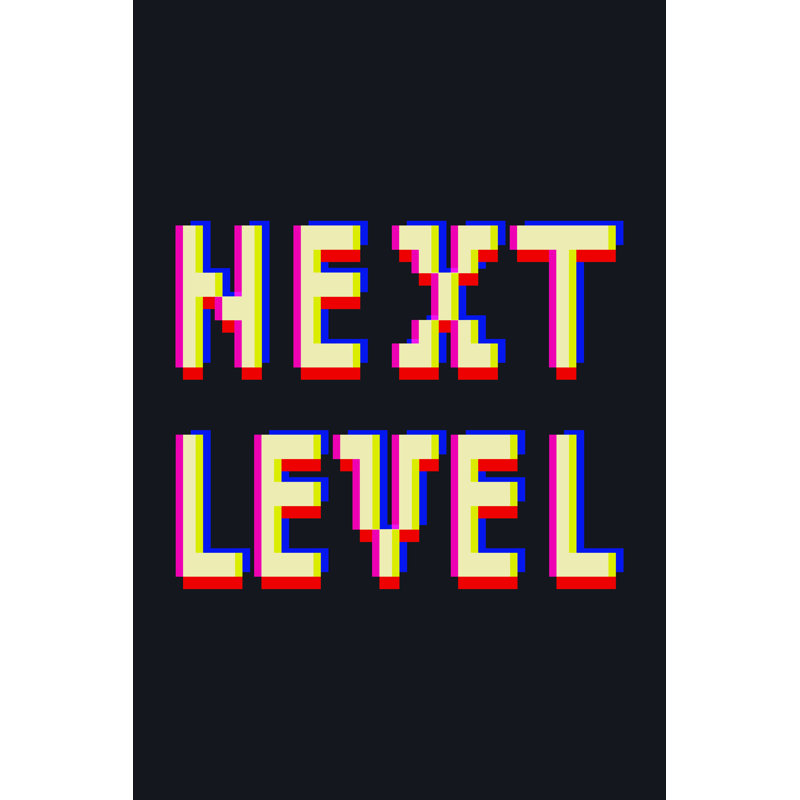 «Jaeshon Pixel Text I On Canvas» par Victoria Barnes, reproduction, L 12 po x H 18 po