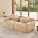 Boneless 2-Seater Modular Sofa With Plush Fabric And High-Density Sponge