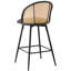 369° Swivel Upholstered Rattan Counter Height Bar Stool-1217763741-1247460250-1250701479