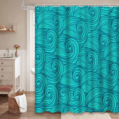 Rideau de douche imperméable aquarelle avec 12 crochets Flamingo