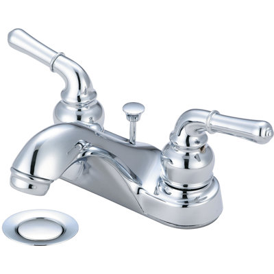 Centerset Bathroom Faucet with Drain Assembly