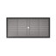 Bacup Rectangular Metal Outdoor Dining Table With Umbrella Hole , cm W cm D-391766015-391766000-391766005