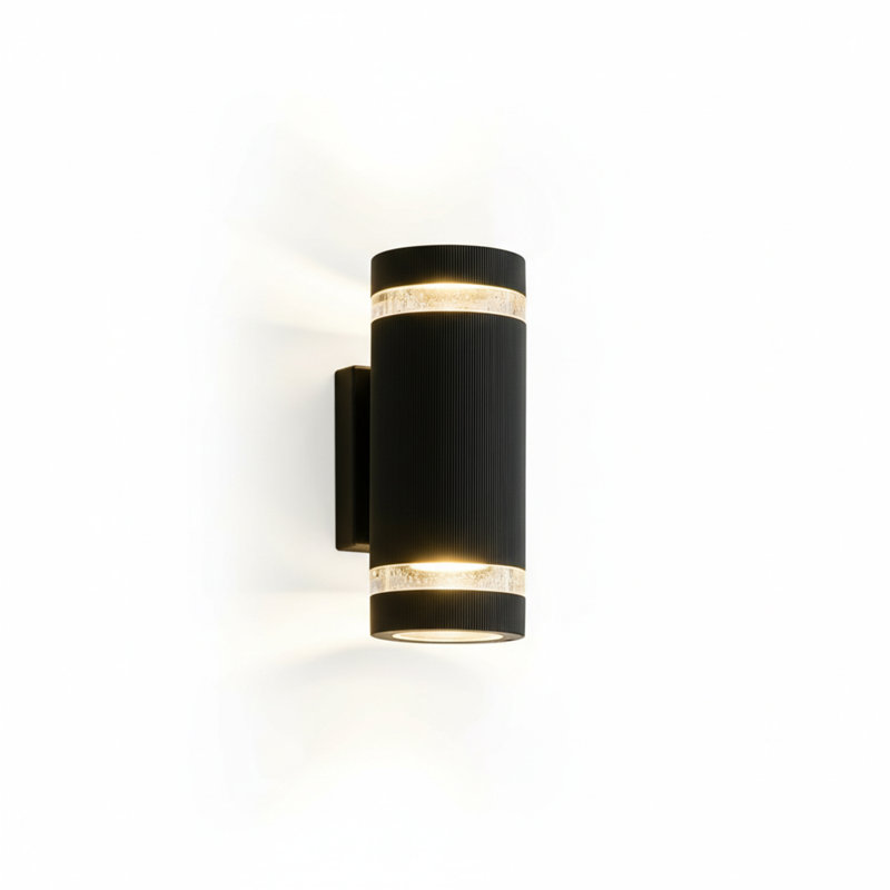 24cm H Outdoor Sconce, Black