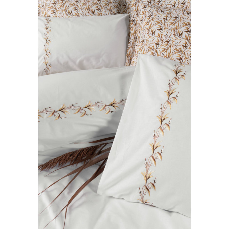 100% Cotton Ranforce Single Quilt Cover Set | Includes 63 x 87 Duvet Cover, 63 x 94 Flat Sheet, 20 x 28 Pillowcase | Machine Washable, 145 Thread Count, Button Closure for Duvet & Envelope Closure for Pillowcase | Soft & Durable Bedding