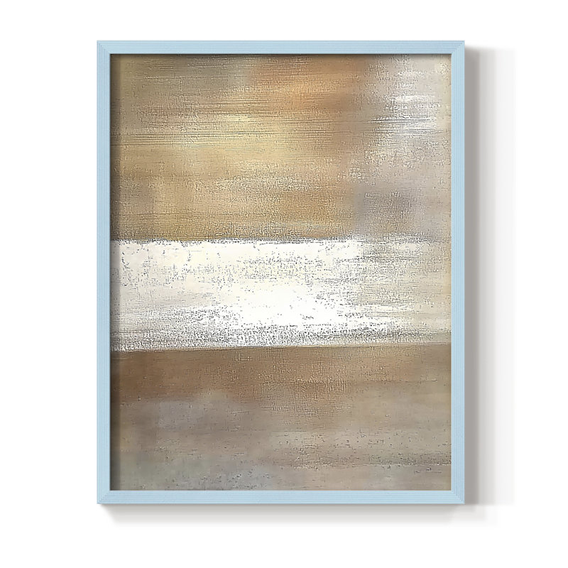 Abstrait, reproduction encadrée, prêt à être accroché , H 10 po x l 8 po, Bleu
