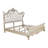 Monique Solid Wood Standard Bed with Upholstered Headboard in Champagne-93235299