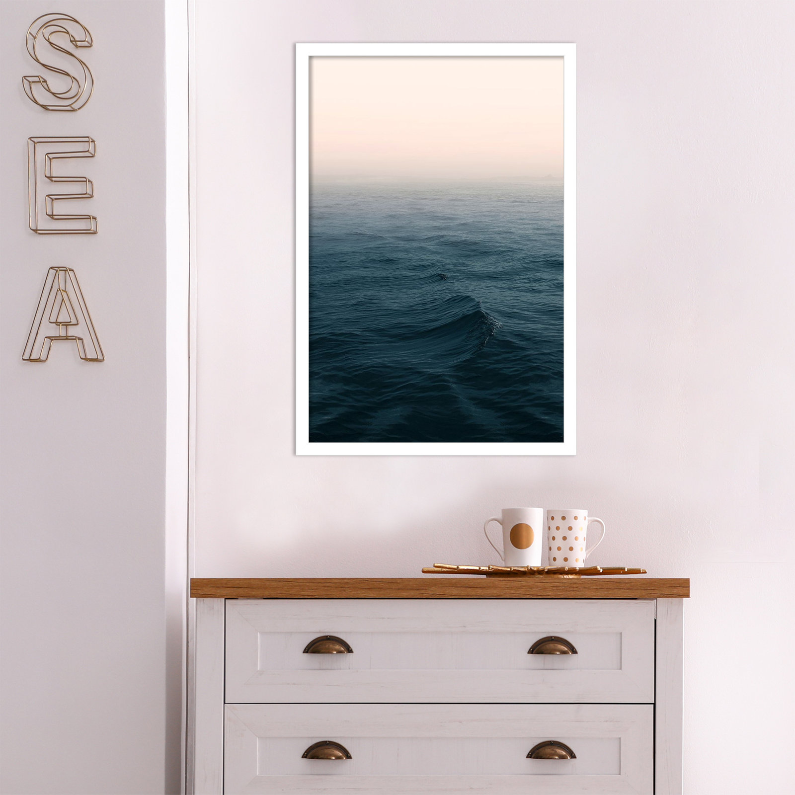 Ocean 5 Photo Print by Ian Winstanley, White, 17" W x 25" H