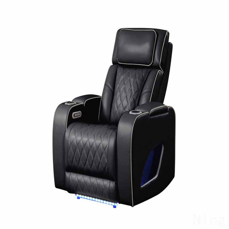Fauteuil inclinable en bois Fortuner, Noir