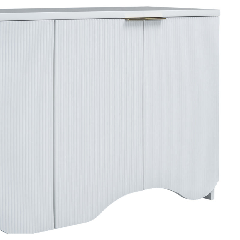 63" Sideboard Buffet table,Accent Cabinet,Office credenza, White