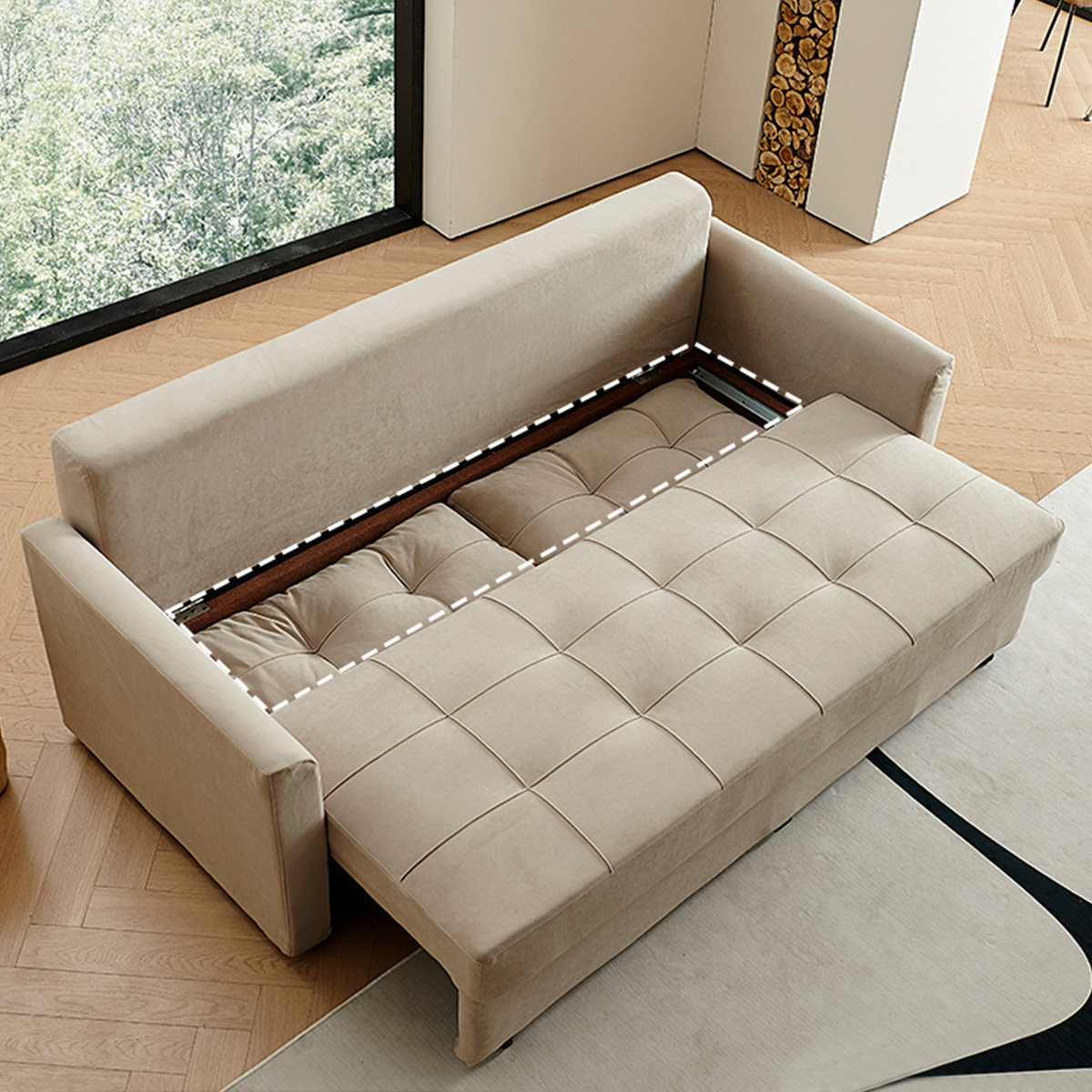 Mont Bike Solutions Loveseat Khaki 100% Polyester Sleeper sofa | Wayfair