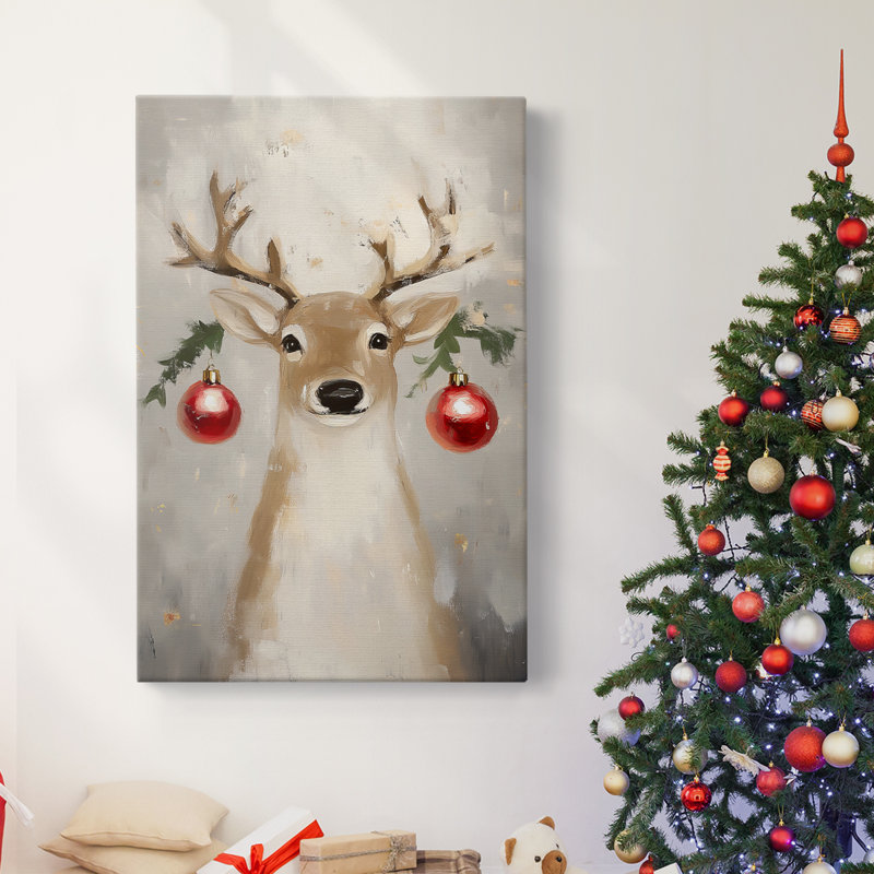 Art des Fêtes de Noël - Toile tendue avec châssis - Série 2-CLxxix, H 48 po x l 32 po
