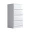 Carlton 4 Drawer Tallboy Chest Of Drawers. 40cm Wide. High Gloss Front. Scratch Resistant. Modern No Handle Design.