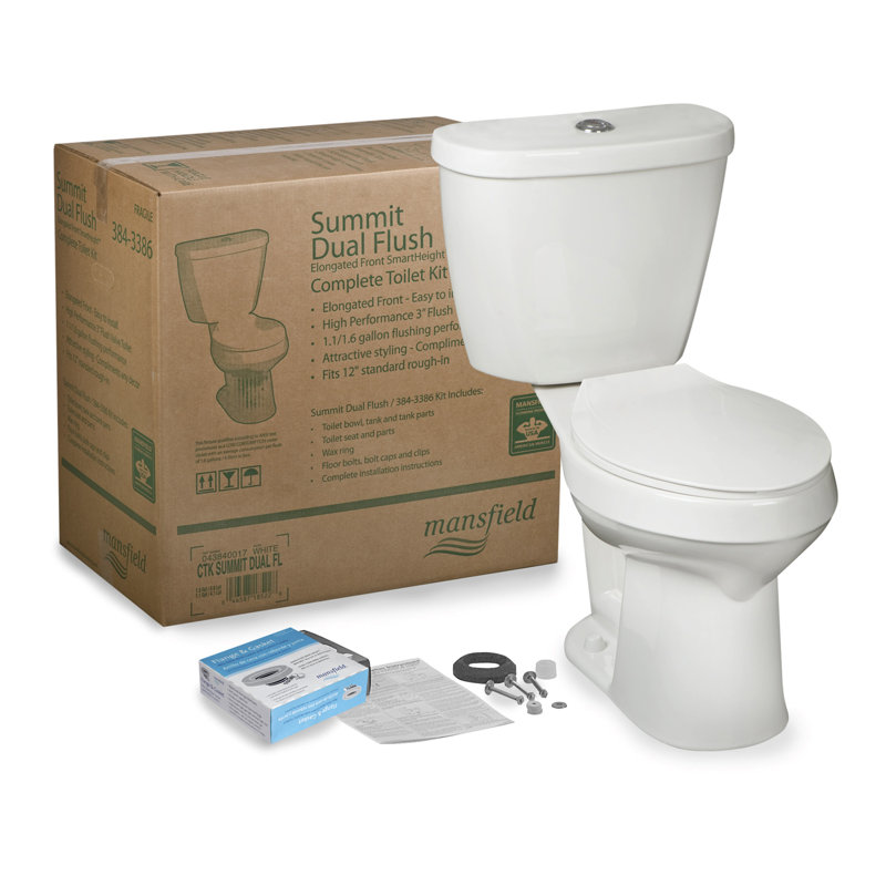 Toilette allongée deux pièces à double chasse ctk smartheight (siège inclus) Summit