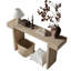Table d'appoint de style campagnard rustique 60 pouces, table d'appoint à finition patinée pour salon, couloir-1129186760