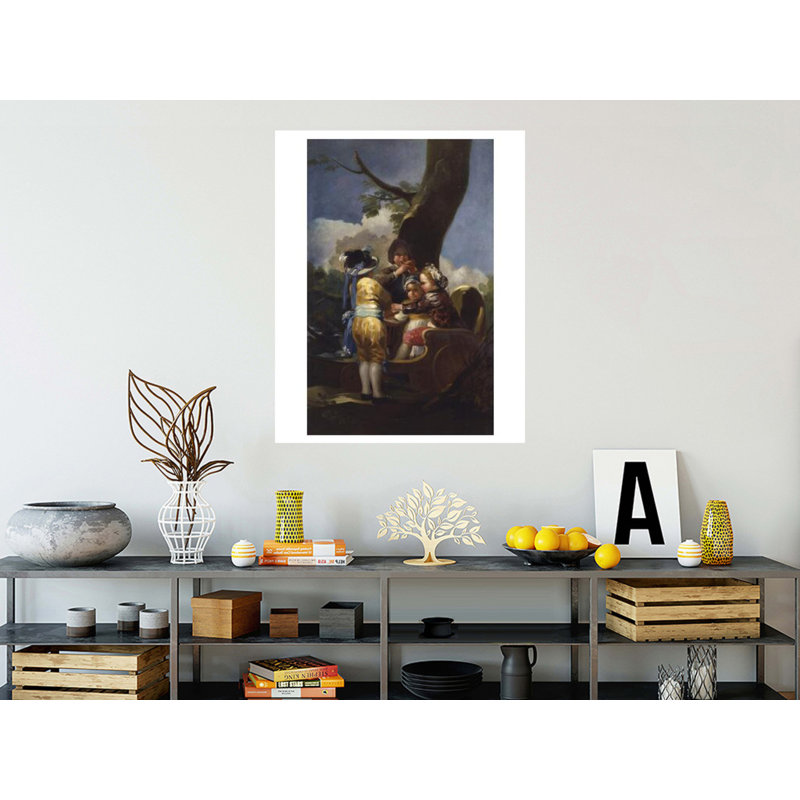 «Children with a cart» par Francisco de Goya - Impression Giclée, H 40 po x l 32 po
