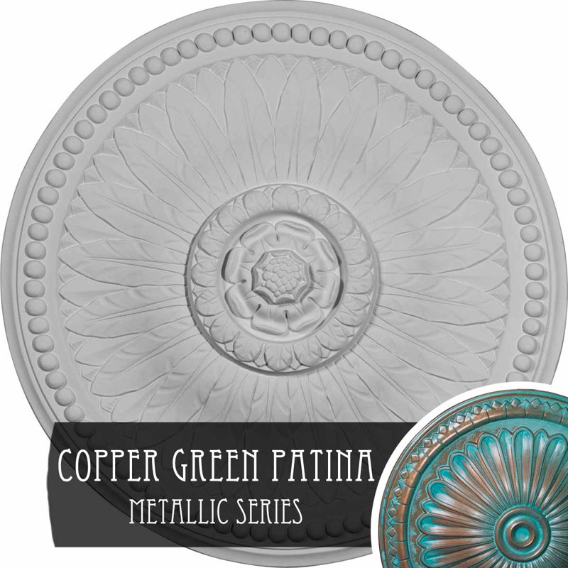 Endurathane Alexa Ceiling Medallion, 20 1/2"OD x 1 7/8"P (Fits Canopies up to 2 7/8")Hand-Painted Gold Finish
