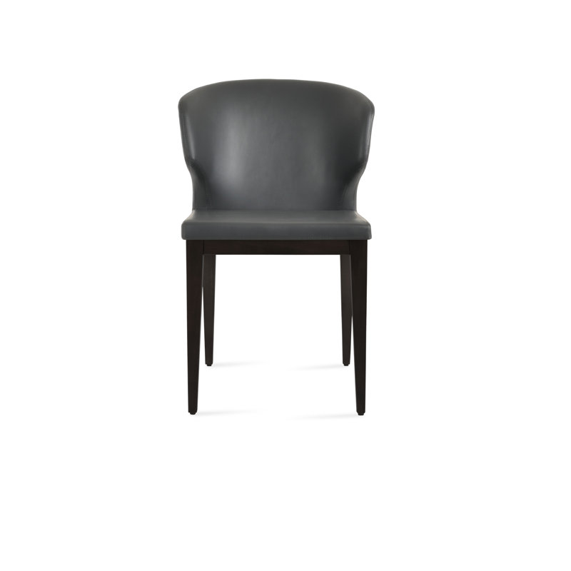 Chaise d'appoint en bois Amed, Gris, Hêtre wengé