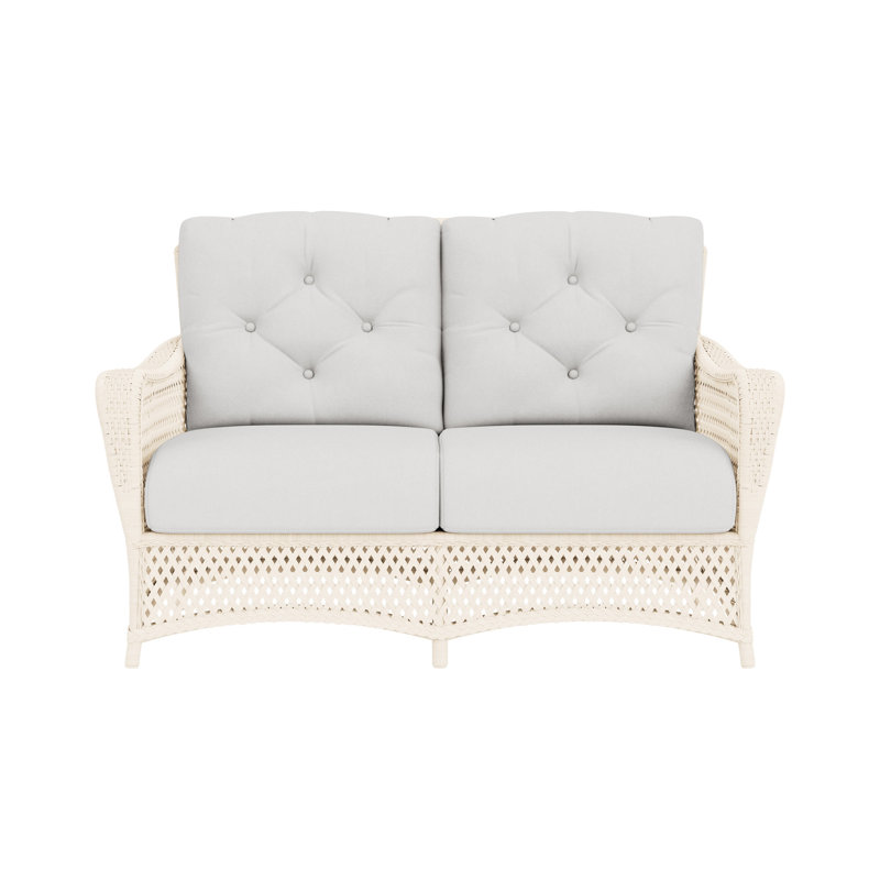 Grand Traverse Outdoor 2 - Seat Loveseat, Canvas Natural Sunbrella® Canvas, Caramel