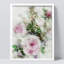 «Vibrant Pastel Pink Wild Rose Flowers», reproduction d'art botanique, impression encadrée sur papier-93487947-93487948