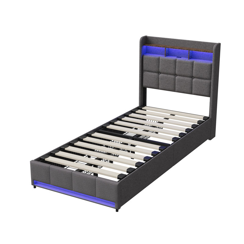 Storage Bed, Super King (6'), Grey
