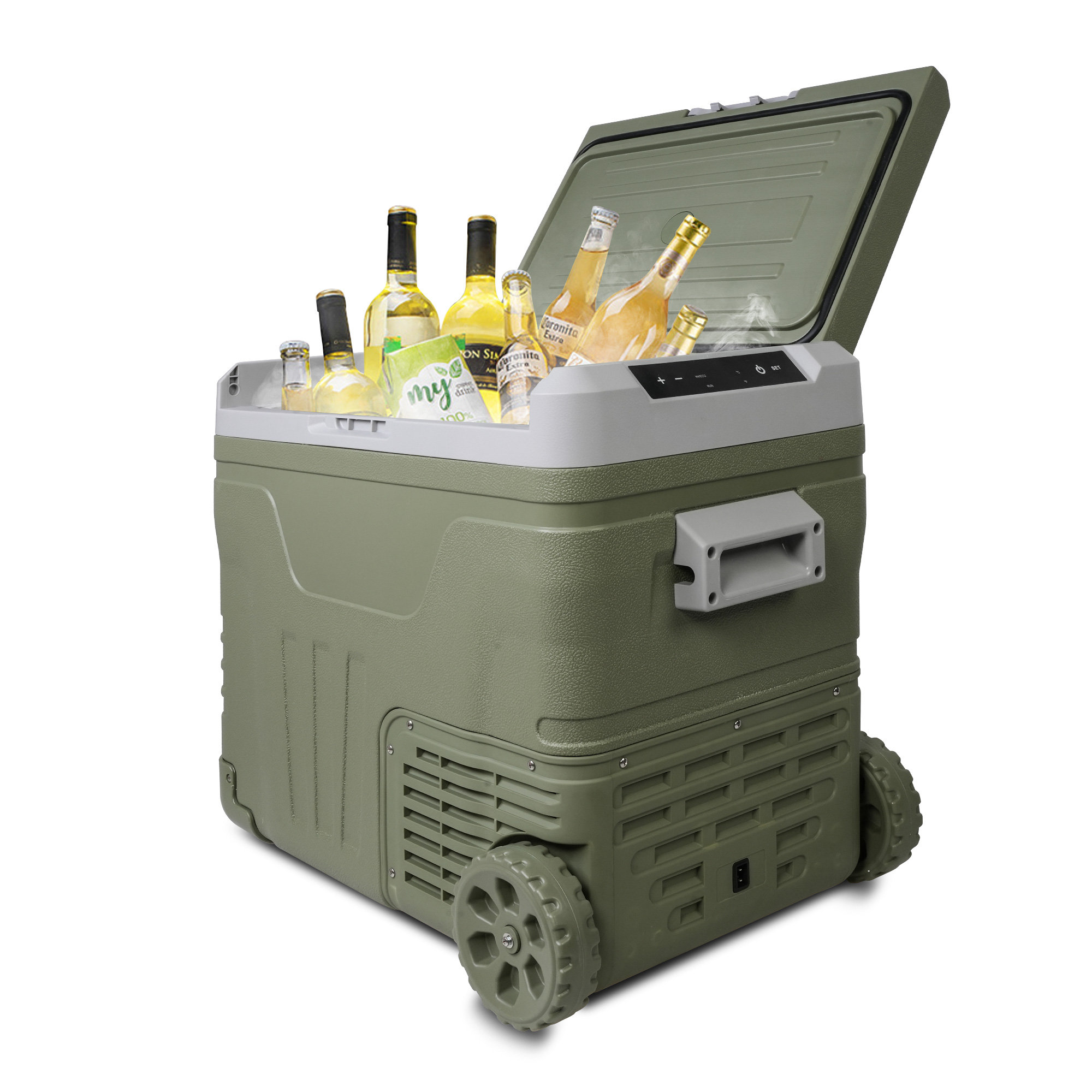 LUCKYREMORE 1.77 Cubic Feet Portable Freestanding Mini Fridge