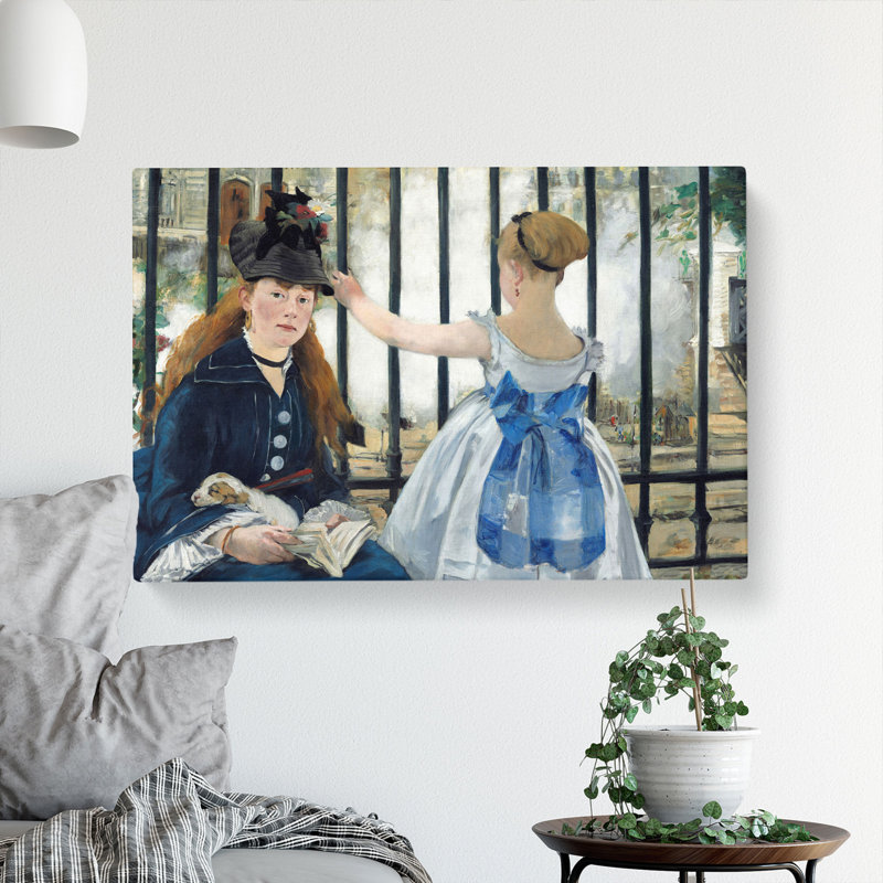 The Railway by Edouard Manet - Wrapped Canvas Painting, 50cm H x 76cm W x 3cm D