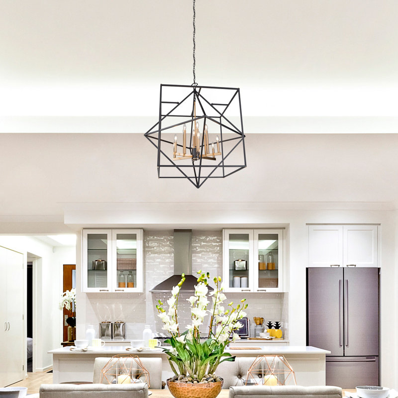Roxton 12 - Light Dimmable Geometric Chandelier