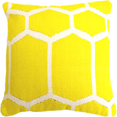 Housse de coussin en coton tissé hexagonal