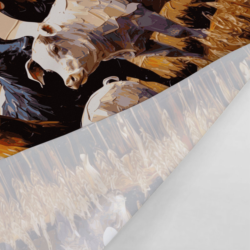 Tapisserie murale «Thanksgiving Farm silhouettes», 51 po x 60 po