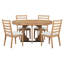 Ensemble de salle à manger 5 pièces à motif géométrique rétro, 1 table extensible avec une rallonge de 16 pouces et 4 chaises rembourrées idéales pour la salle à manger et la cuisine-656403200