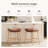 Stylish Counter Upholstered Bar Stool, Metal Frame with Wood Grain, Faux Leather Seat, Mid - Century Modern for Kitchen Island-114946126-118717165