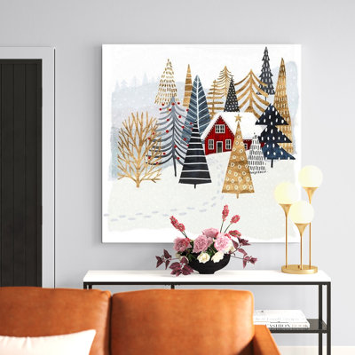 «Christmas Chalet I» par Victoria Borges - reproduction d'art sur toile