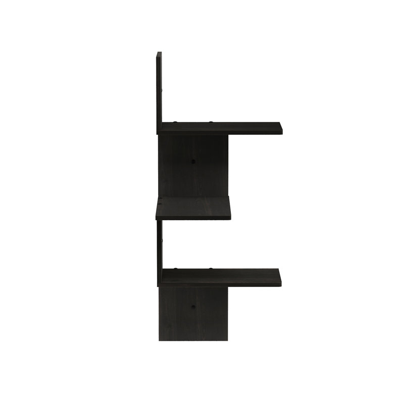 Étagère murale flottante 3 pièces Authement, Espresso