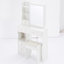 Table de coiffeuse 29,2 po avec tiroir à gauche avec tabouret rembourré, rangement multi-couches grande capacité, commode pratique-653964724