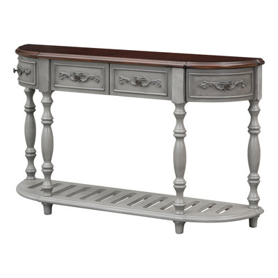 Canapé console 52 po moderne et contemporain avec 4 tiroirs et 1 tablette