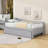 Twin Upholstered Daybed with Pop Up Trundle-608893598