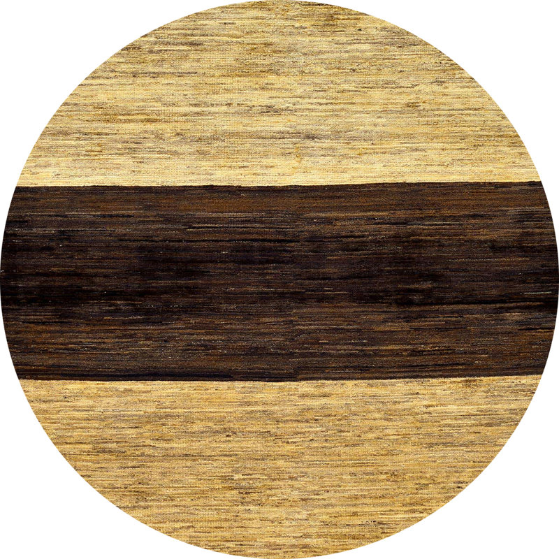 Tapis multicolore à motif abstrait Alicia-Louise, Rond 3 pi