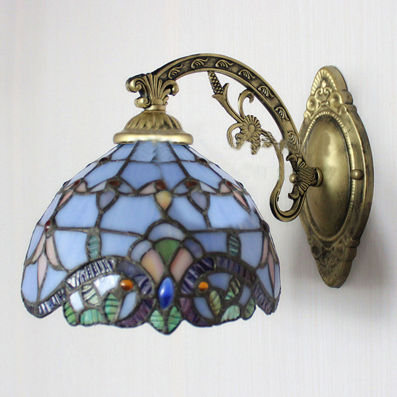 Pfeffer Iron Armed Sconce, Blue/Black/Green