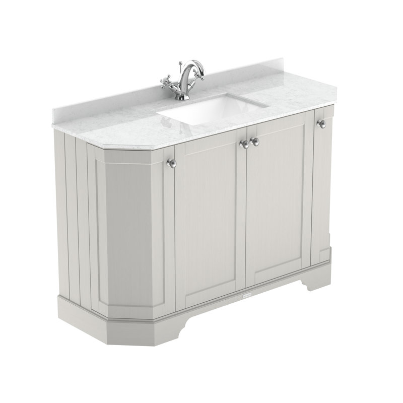 Old London 1200mm Free-standing Single Vanity, White, Timeless Sand