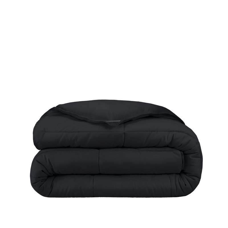 Down Alternative Comforter Duvet Insert, King, Black