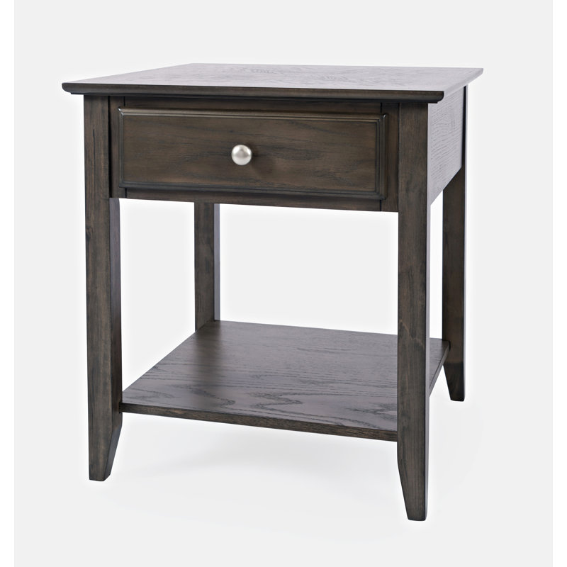 Table de bout avec rangement Alyssarae, Brun ardoise