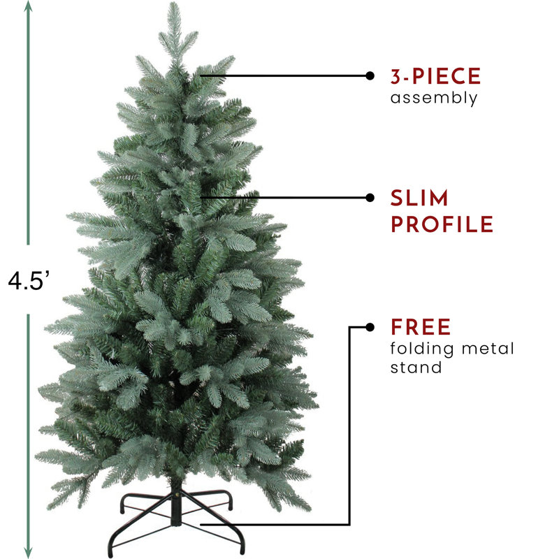 4.5' x 31" PE/PVC Slim Fresh Cut Washington Frasier Hinged Tree
