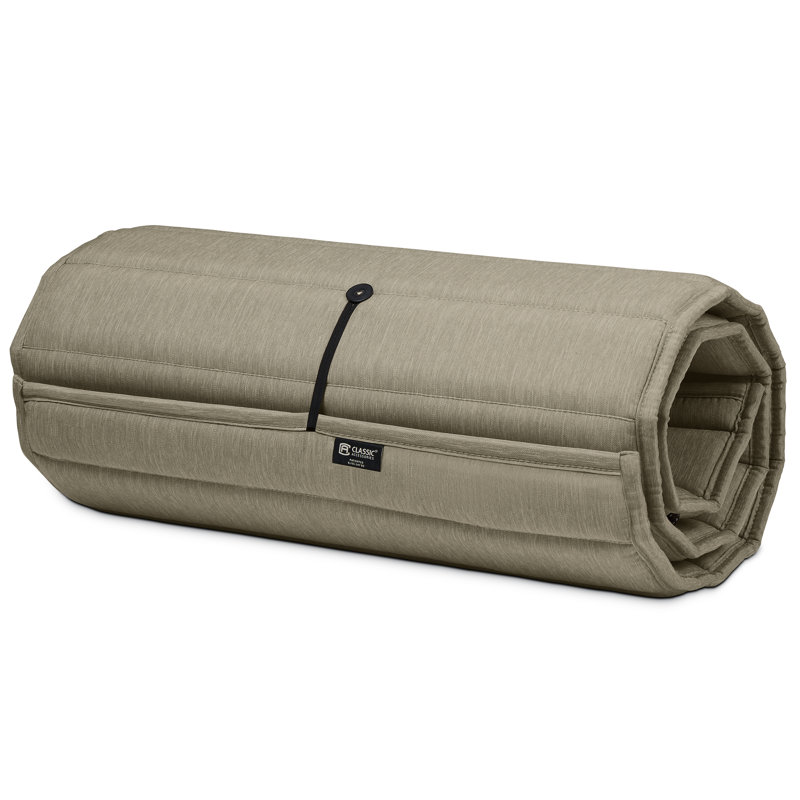 Outdoor Chaise Lounge Cushion, Heather Grey, 80" L x 26" W