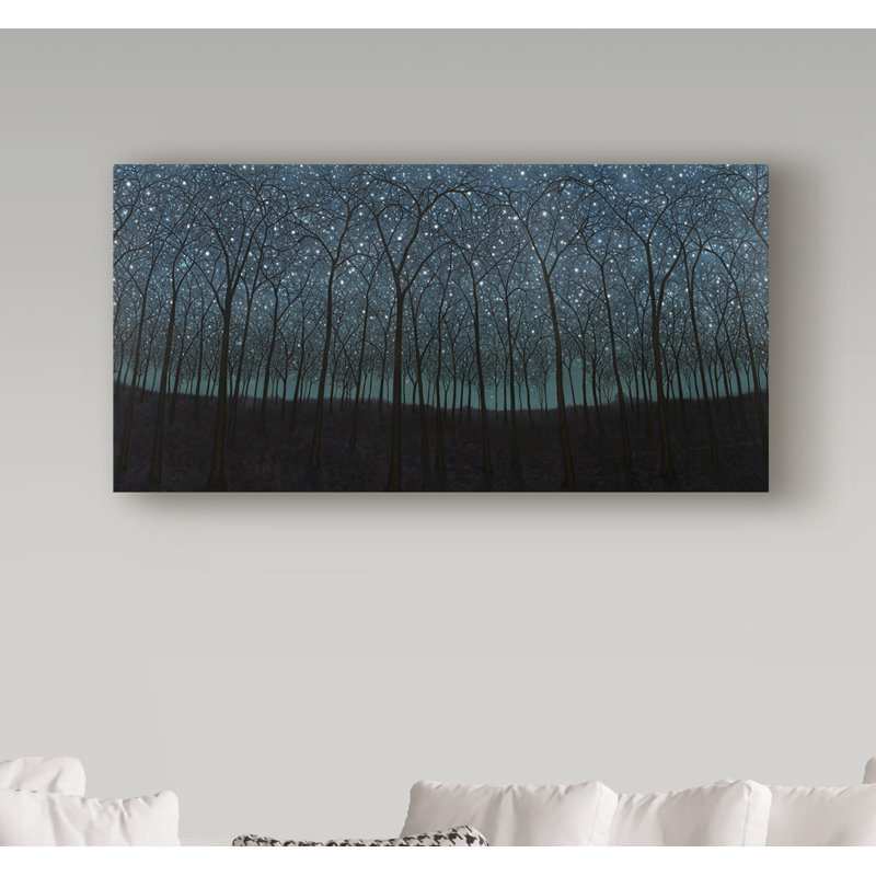 James W. Johnson " Starry Trees " by James W. Johnson, 10" H x 19" W x 2" D